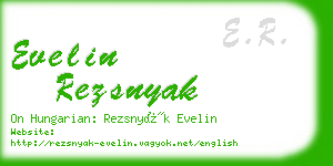 evelin rezsnyak business card